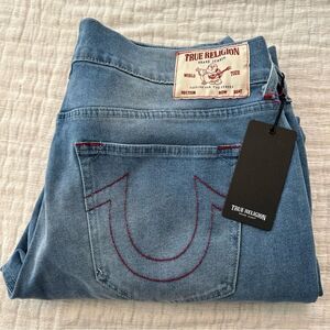 True Religion Jeans Mens 34 Blue Denim Pants Geno Relaxed Slim NWT $159